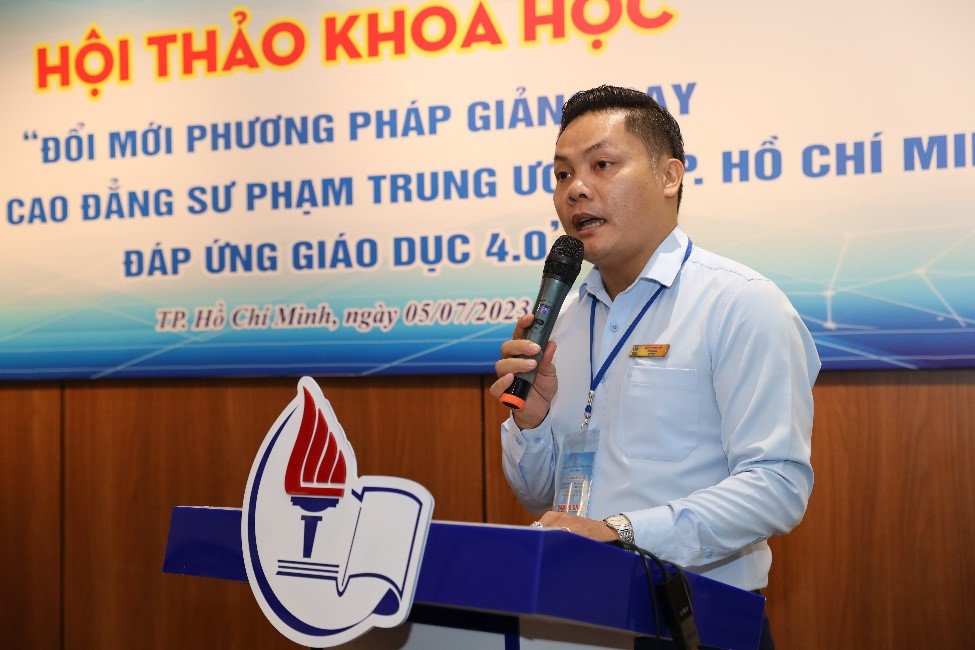 ThS. Nguyễn Đình Tình – Phó Trưởng Khoa Cơ bản, Phó Trưởng Ban Tổ chức Hội thảo.